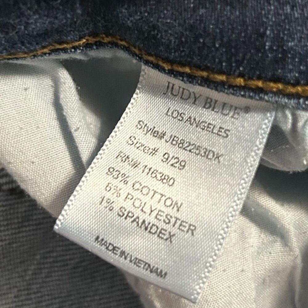 Judy Blue‎ Los Angeles Raw Hem Cropped Skinny Jeans Women's Size 9/29 - Picture 9 of 9